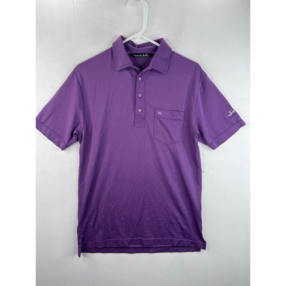 Travis Mathew Performance Pima Cotton Golf Polo Shirt Soft Purple Mens Small - Picture 2 of 12